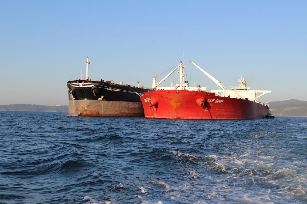 Una refinería de petróleo